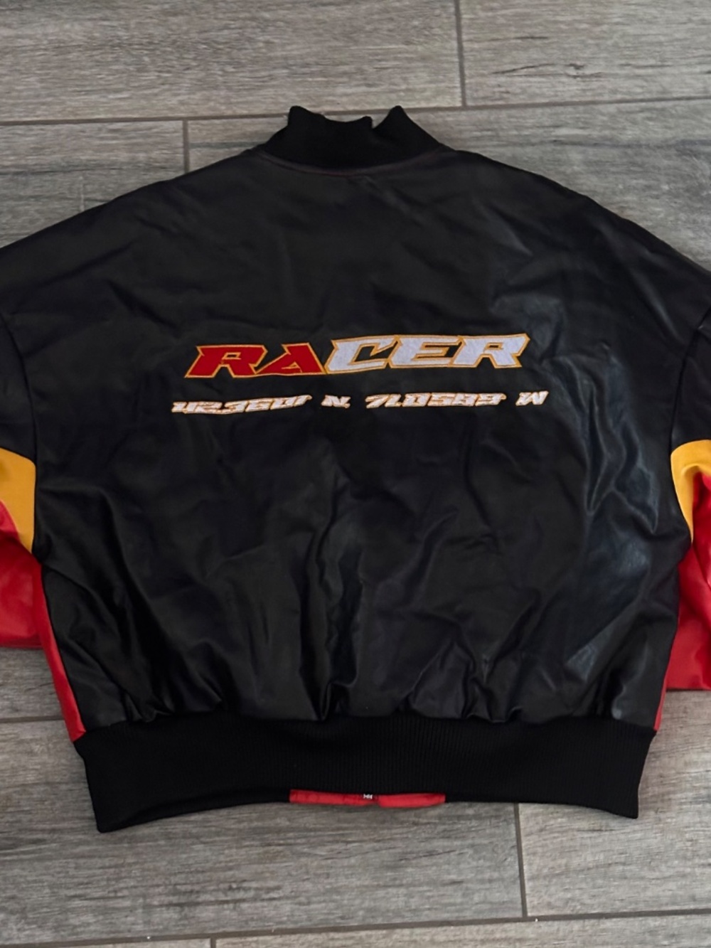 Fashion Nova Red First Place Bomber Jacket - Picture 3 of 4